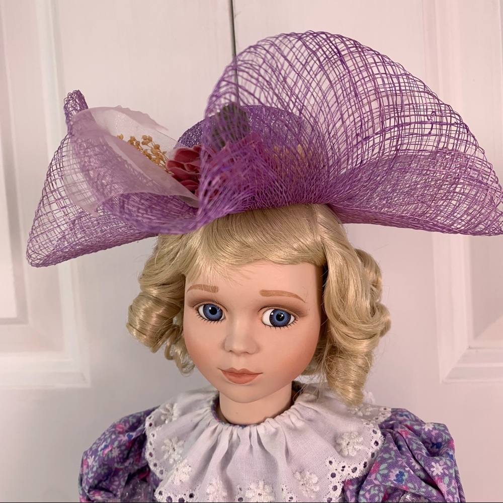 NEW Ashton Drake Galleries "Gathering Violets" Porcelain Doll